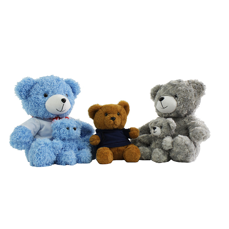 Manufacture Custom Soft Cuddly Cartoon Teddy Bear Plush Toys Blue