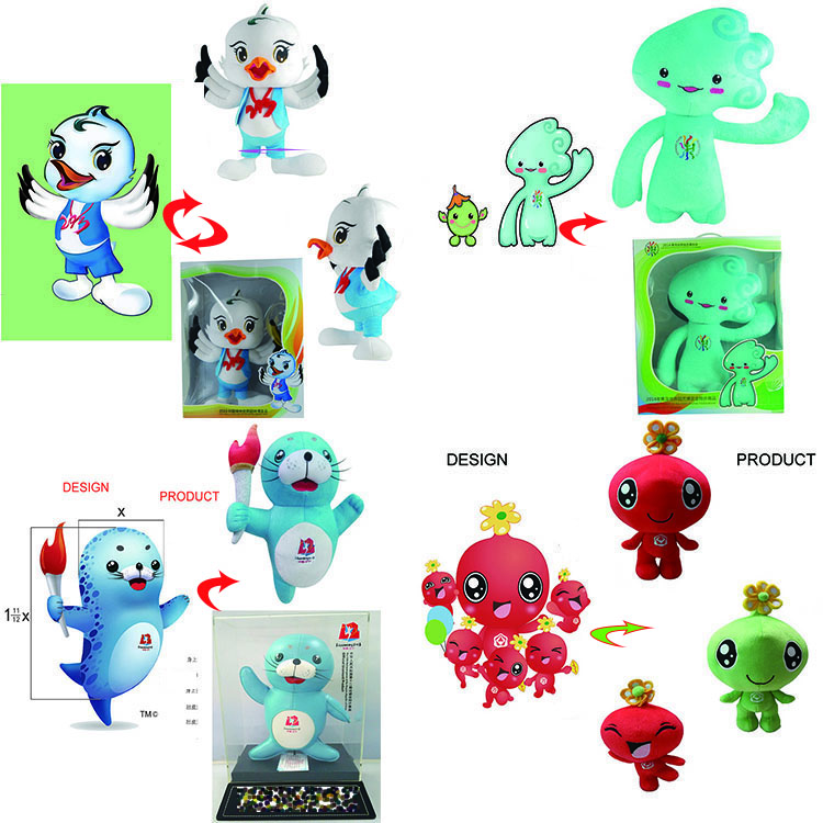 Supplier Customization Sports Mascots Plush Toys