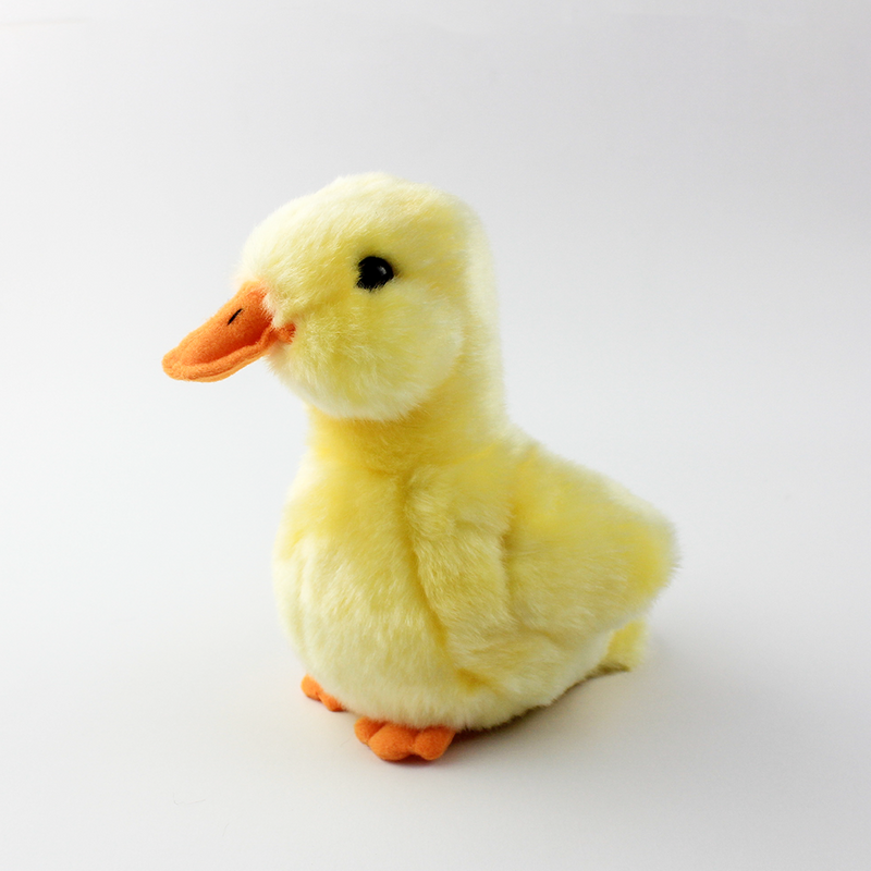 Manufacture Fluffy Simulation Baby Yellow Duck Plush Toys 