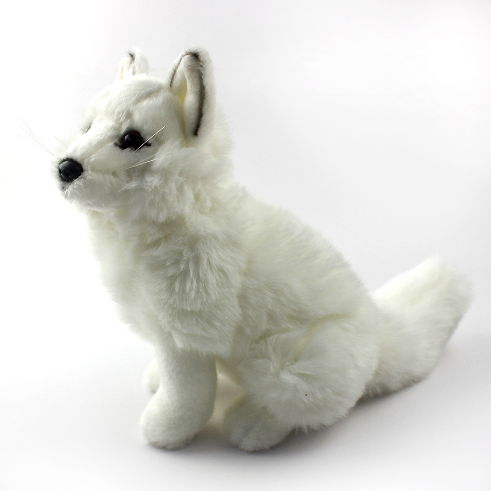 Wholesale Cuddly Simulation White Fox Plush Toys 