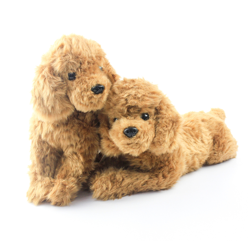 Wholesale Cuddly Simulation Lying Down Poodle Dog Plush Toys