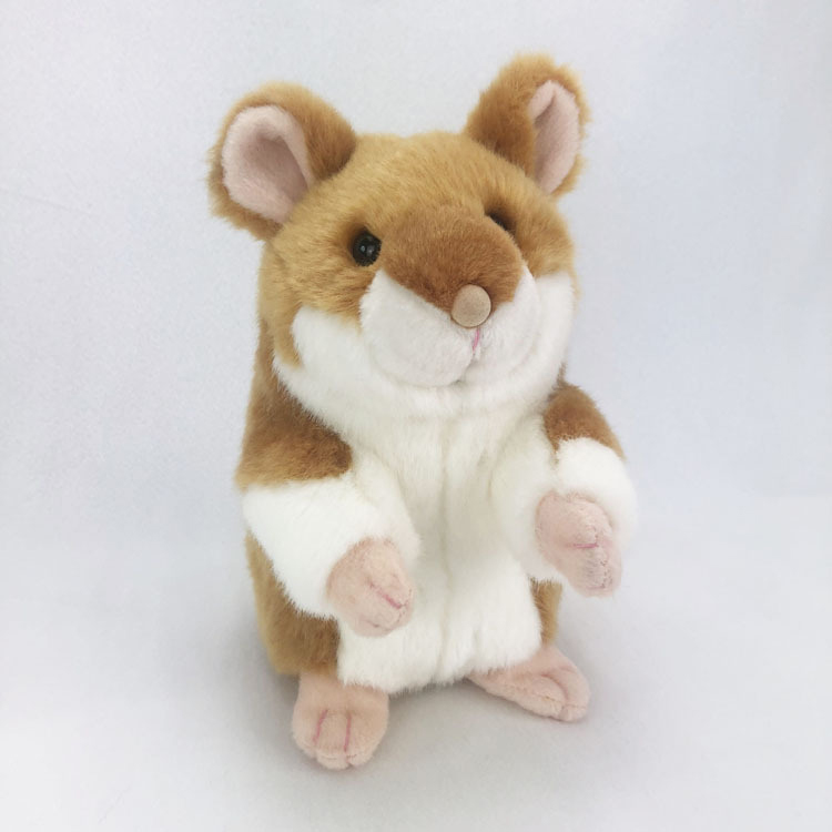 Wholesale Stuffed Animal Plush Toy Realistic Stuffed Animals Soft Standing Hamster Plush Toy for kids