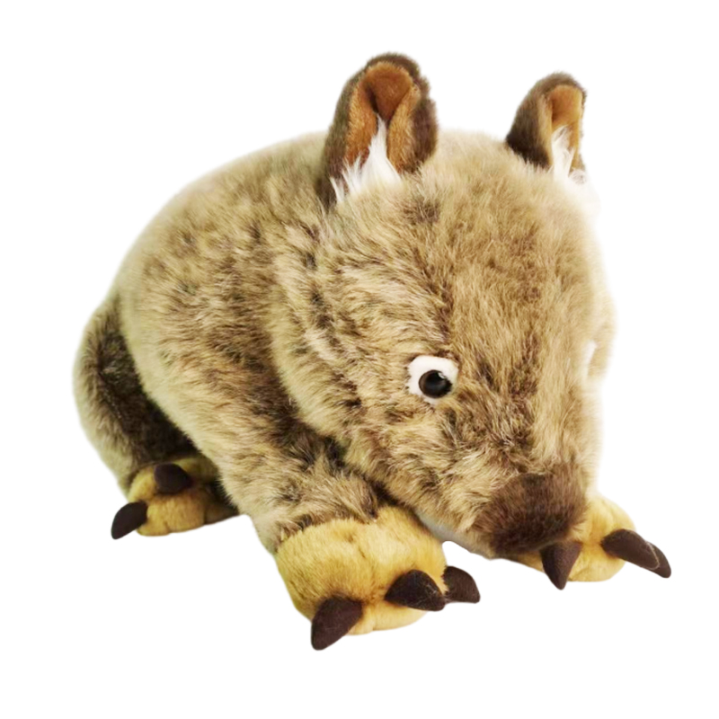 Manufacture Adorable Lifelike Wild Animals Medium Crawling Wombat Plush Stuffed Animal Toys