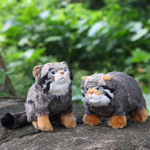 Manufacture High-Quality Realistic Sitting Pallas's Cat Plush Toys