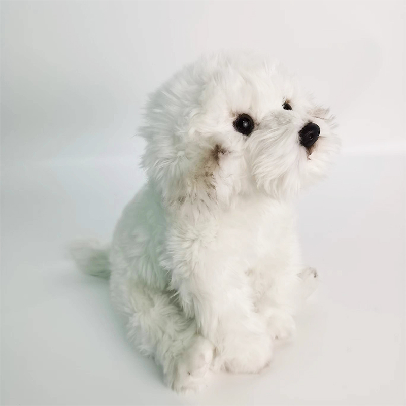 Manufacture Plush Maltese Dog Toy Adorable and Fashionable Companion for Kids