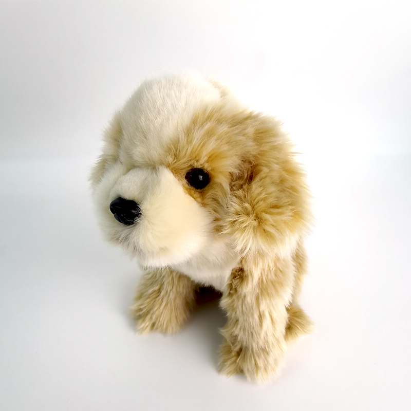 Manufacture Realistic Lifelike Charming Plush Toy Adorable Brown Maltese Dog Stuffed Animal Perfect Gift for Kids