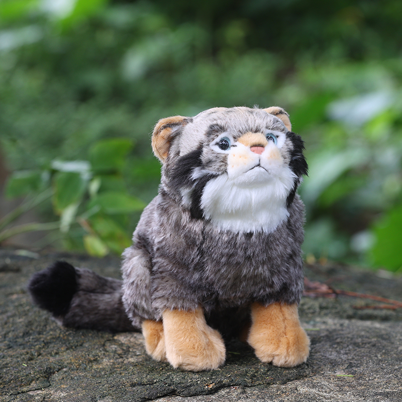 Manufacture High-Quality Realistic Sitting Pallas's Cat Plush Toys