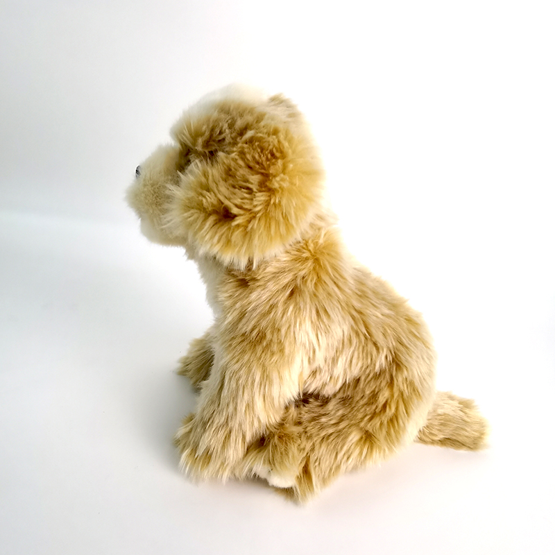 Manufacture Realistic Lifelike Charming Plush Toy Adorable Brown Maltese Dog Stuffed Animal Perfect Gift for Kids