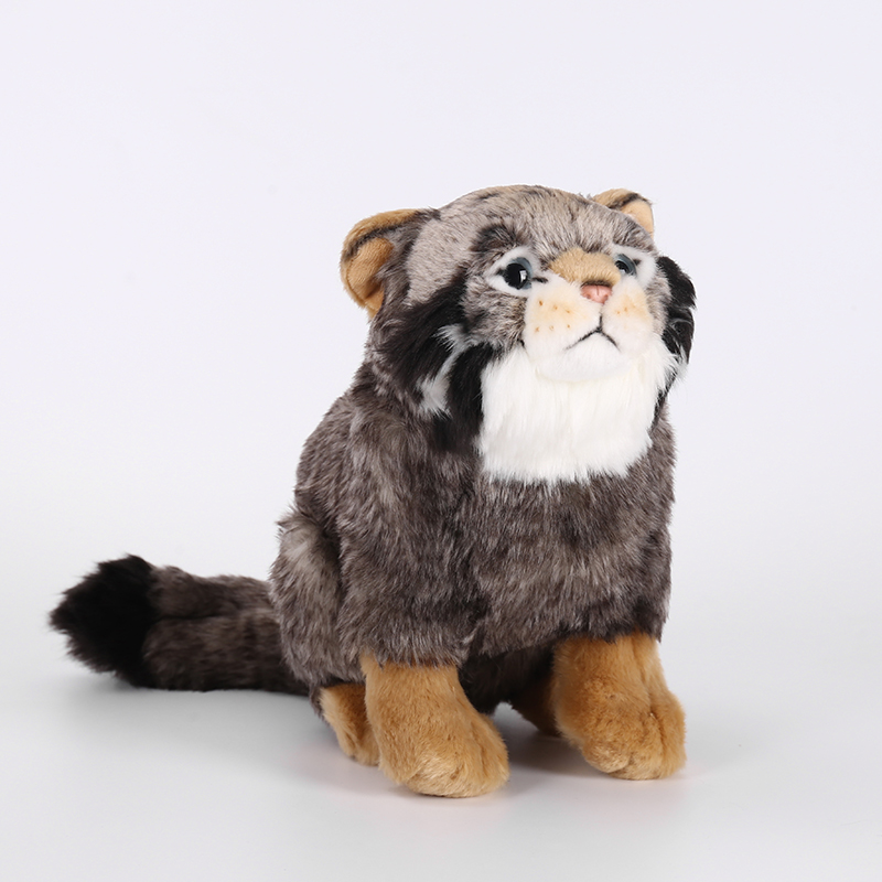 Manufacture High-Quality Realistic Sitting Pallas's Cat Plush Toys