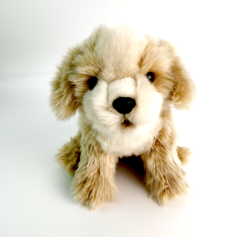 Manufacture Realistic Lifelike Charming Plush Toy Adorable Brown Maltese Dog Stuffed Animal Perfect Gift for Kids